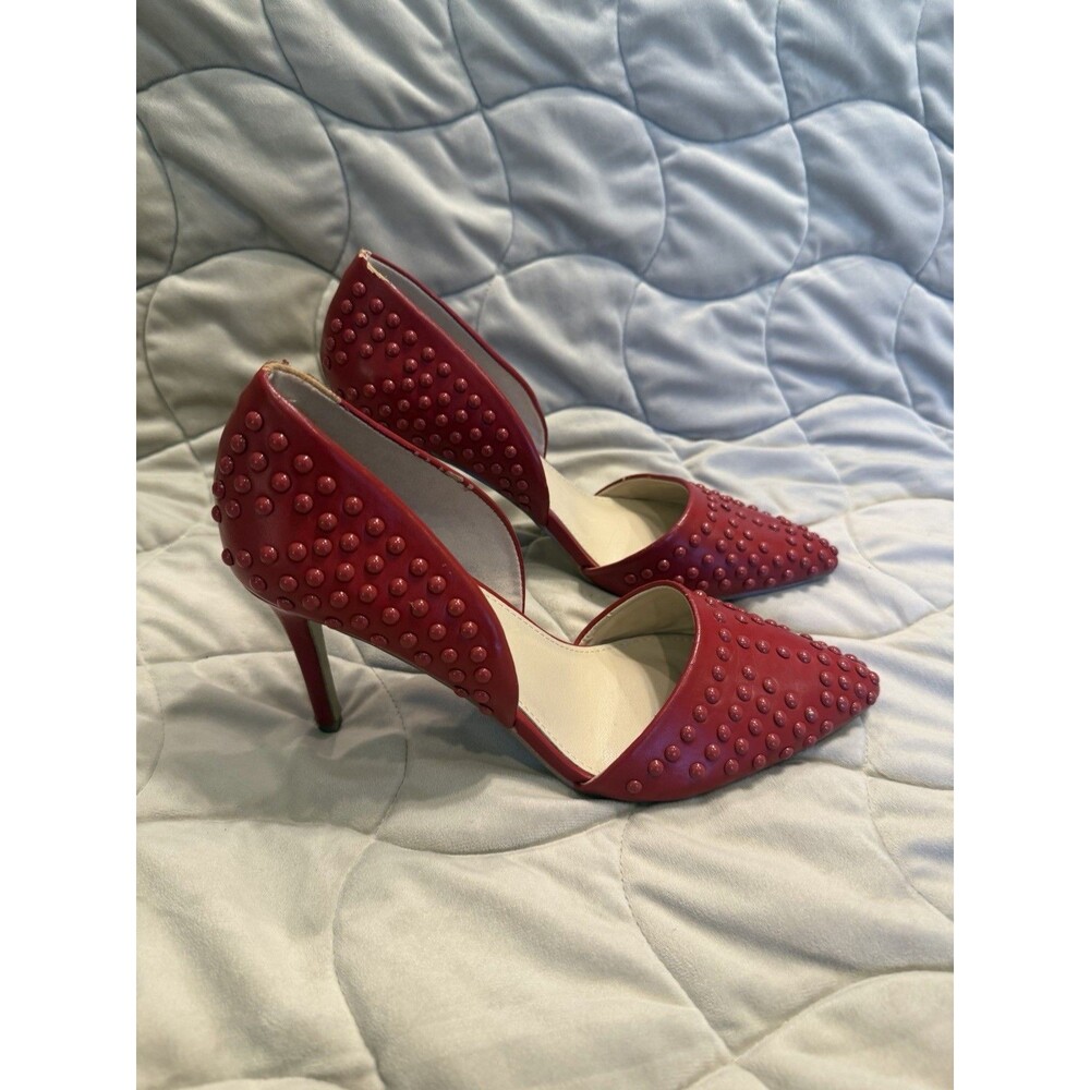 French Connection Red Women's Forever Studded Two-Piece Pumps NWOT Sz 11